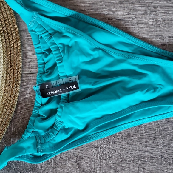 Kendall & Kylie Teal bikini bottom. Size Medium - Picture 2 of 4